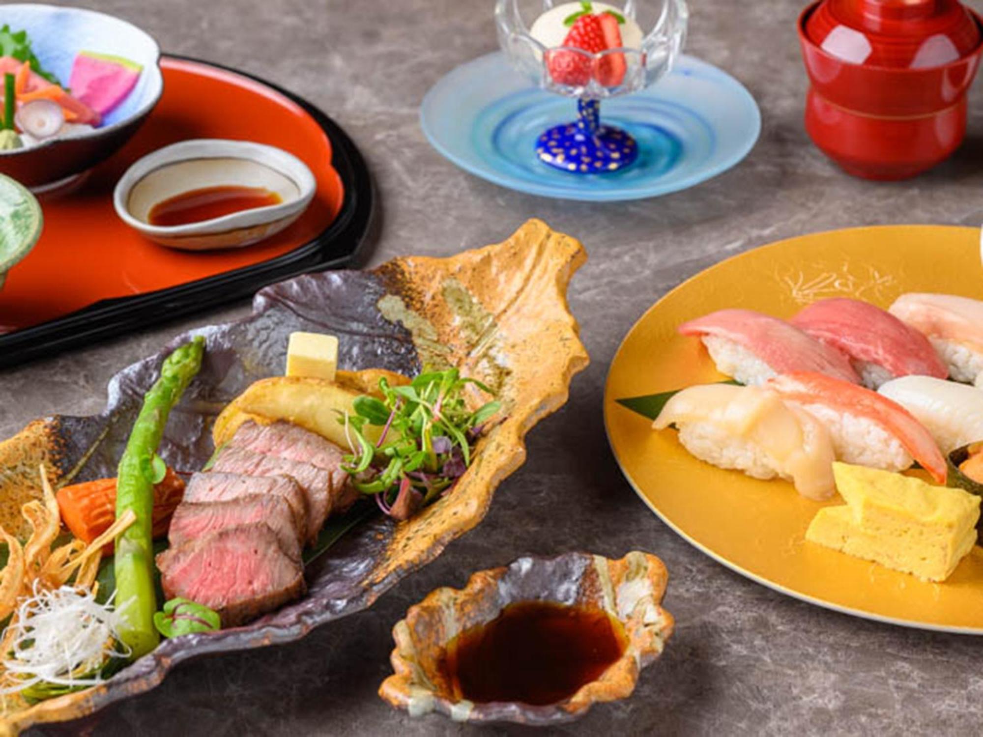 Shin Furano Prince Hotel Экстерьер фото A selection of Japanese cuisine